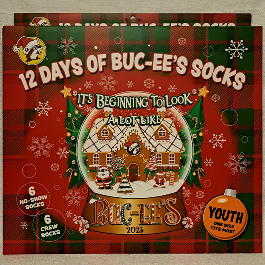 12 Days of Buc-ee's socks youth